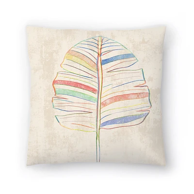 Studio Banana Rainbow Leaf I by PI Creative Art Throw Pillow - Americanflat