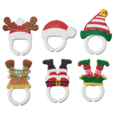 Whimsical Feet and Hats Cupcake Rings, 12ct