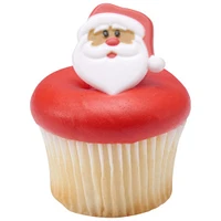 Santa Claus Cupcake Rings, 12ct