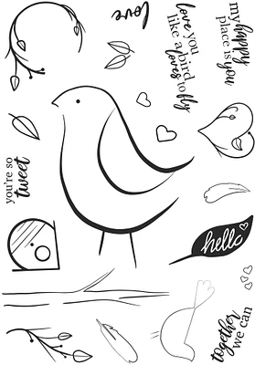 Creative Expressions  Bonnita Moaby You're Tweet 6 in x 8 in Clear Stamp Set