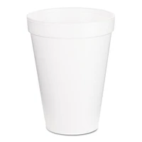Dart Foam Drink Cups, 12oz, White, 1000/Carton