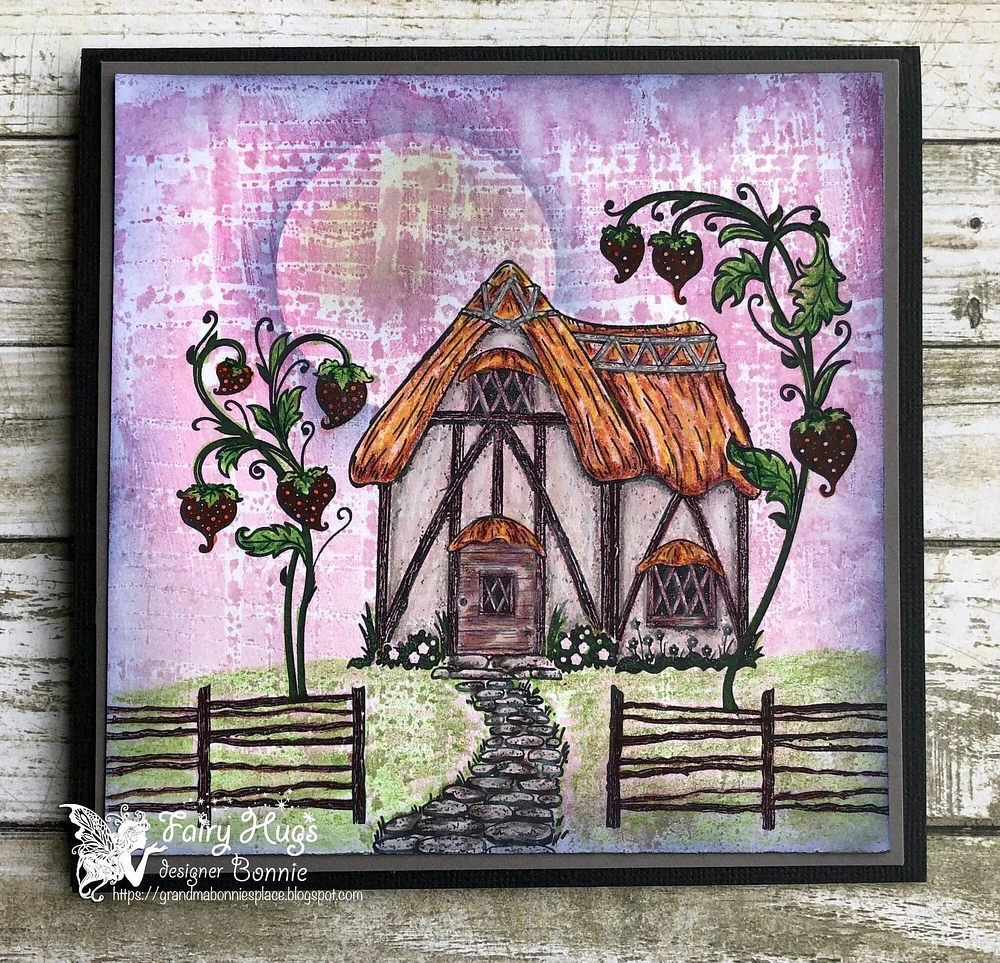 Fairy Hugs  Stamps - Wooden Fence