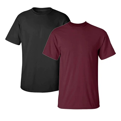 Experience unbeatable comfort and exceptional value with our Men's Crew Ultra Soft Plain Short-Sleeve Adult T-Shirts. They are a 2-pack designed to deliver both style and affordability | RADYAN