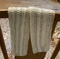 Crocheted winter scarf