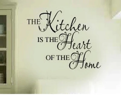 The Kitchen is the Heart of the Home Wall Art Decor Decal - FAMILY Kitchen  Vinyl Wall Decal - Large Size Options -204 Wall quotes