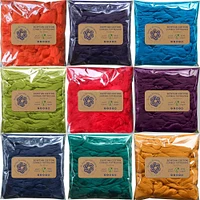 Egyptian Cotton - Beautifully Dyed Vivid Colors, Combed Top Roving for Spinning, Blending, Felting, Weaving.