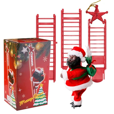 Electric Climbing Santa Claus Doll Christmas Tree Decor