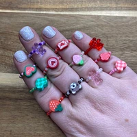 Valentine's Day Beaded Rings | Gifts for Her | Beaded Accessories | Gifts for Friends for Galentines Day | Cute Valentines Day Jewelry