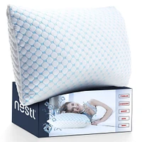 Cooling Memory Foam Pillow with Ice Silk and Gel Infusion