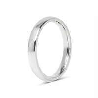 Highly Polished Rounded Stainless Steel Blank Ring 2mm