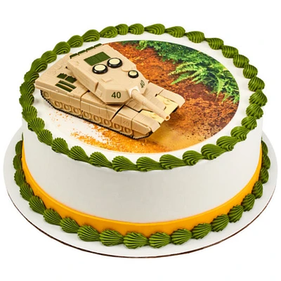 Military Robot Tank DecoSet Cake Decoration 