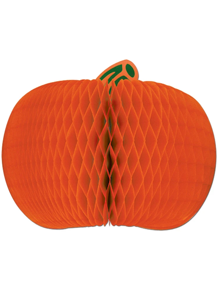 18" Orange Tissue Paper Pumpkin Centerpiece Halloween Party Decoration