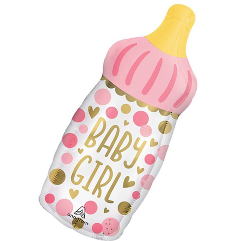 Baby Girl Bottle Super Shape Foil Balloon - 31"