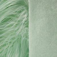 FabricLA Shaggy Faux Fur by The Yard | 180" x 60" | Craft & Hobby Supply for DIY Coats, Home Decor, Apparel, Vests, Jackets, Rugs, Throw Blankets, Pillows | Mint, 5 Yards