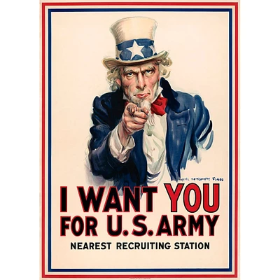 I Want You Vintage World War I Poster Prints