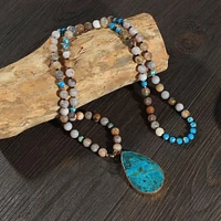 Natural Amazonite Stone Beaded Necklace