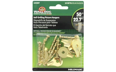 Hillman Wall Dog Picture Hanger Self Drill 50#10pc