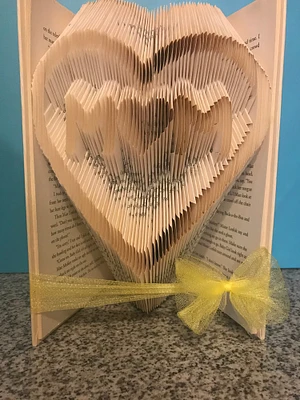 Mom in heart folded book