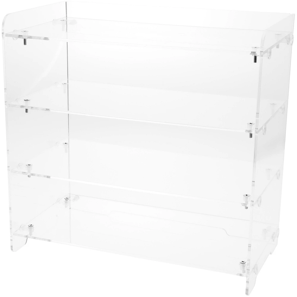 Plymor Clear Acrylic Straight Front 4-Shelf Display Unit