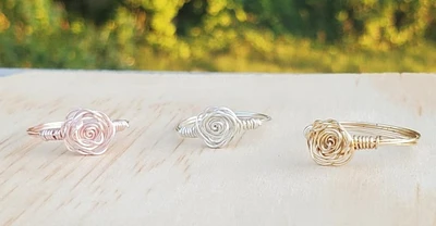 Wire Rose Rings
