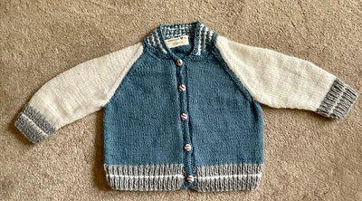 A knitted Baseball sweater