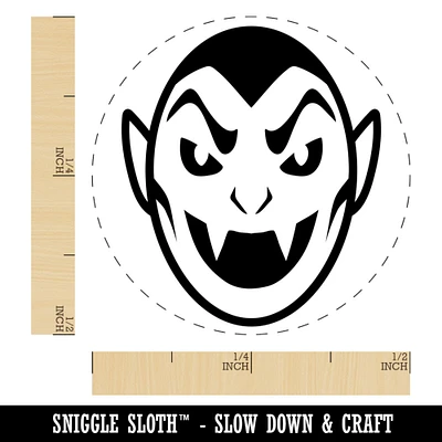 Spooky Vampire Head Halloween Self-Inking Rubber Stamp for Stamping Crafting Planners