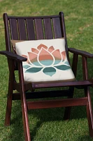 Zen Lotus Decorative Flower Indoor/Outdoor Pillow Cover (set of 2)