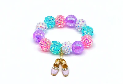 Ballerina Beaded Bracelets, Little Girls Dance Recital Gifts, Toddler Easter Jewelry.