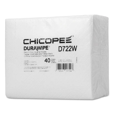 Chicopee Durawipe Medium-Duty Industrial Wipers, 14.6" x 13.7, White, 960/Carton