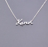 Women Minimalist Name Necklace, Custom Name Jewlery Name Pendant Necklace, Birthday Gift for Mom, Anniversary Gift for He