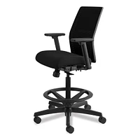 Hon Ignition 2.0 Ilira-Stretch Mesh Back Task Stool, Supports Up to 300 lb, 23" to 32" Seat Height, Black