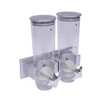 Kitcheniva 3L Wall Mount Double Dry Food Dispenser Container