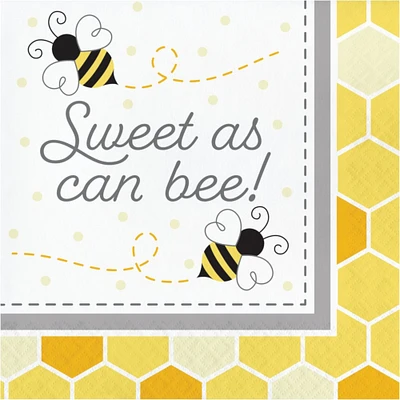 Bumblebee Baby Bumblebee Baby Shower Sweet As Can Be Napkins - 16ct
