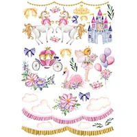 Redesign With Prima Decor Transfers - Baby Girl - total sheet size 24"x 35" , cut into 3 sheets 655350656409