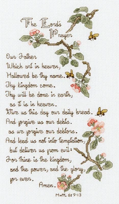 Janlynn Counted Cross Stitch Kit 5.5"X10"-The Lord's Prayer (14 Count)
