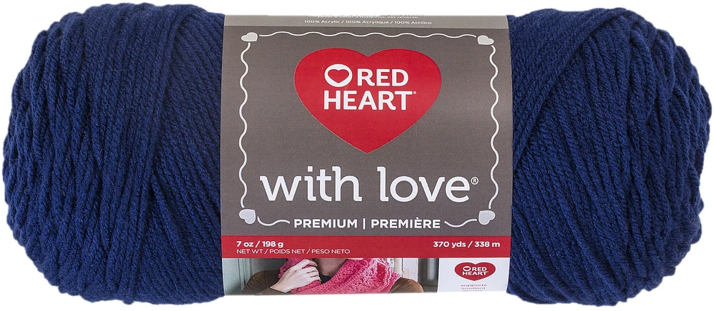 Red Heart With Love Yarn-Navy