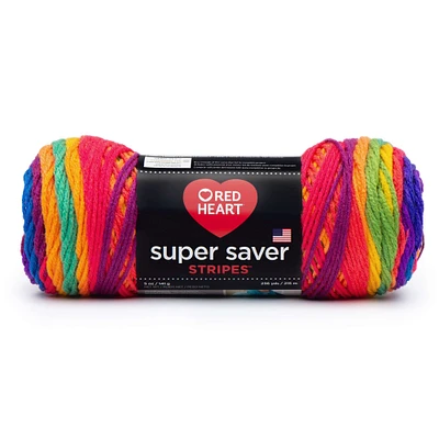 Red Heart Super Saver Yarn-Favorite Stripe