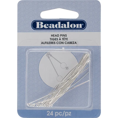 Beadalon Head Pins Ball 2" 24/Pkg-Silver-Plated