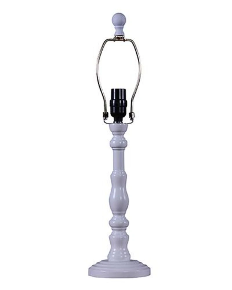 Diva At Home 21” Townsend White Decorative Cottage Style indoor Table Lamp Base