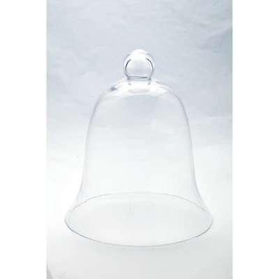 CC Home Furnishings 16" Clear Glass Bell Shaped Domes Tabletop Decoration