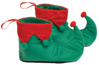 The Costume Center Green and Red Elf Men Adult Shoes Costume Accessory - One Size