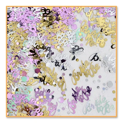 Beistle Pack of 6 Metallic Multi-Colored "Bride to Be" Bridal Shower Celebration Confetti Bags 0.5 oz.