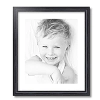 ArtToFrames 17x20" Matted Picture Frame with 13x16" Single Mat Photo Opening Framed in 1.25" Black and 2" Mat (FWM-4083-17x20)