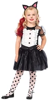 The Costume Center Black and White Tuxedo Kitty Girl Child Costume - Small