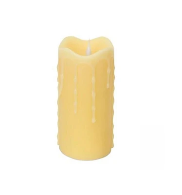 Melrose 5.25" Simplux Dripping Wax LED Lighted Flameless Candle - Ivory