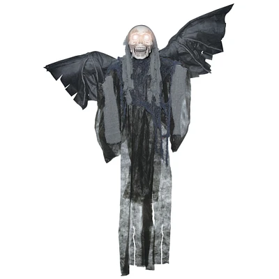 The Costume Center 60" Black and Gray Hanging Talking Winged Reaper Prop Halloween Costume Accessory
