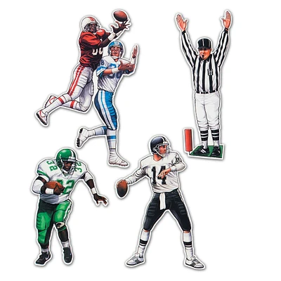 Party Central Club Pack of 48 Vibrantly Colored Football Figure Cutout Decors 22"
