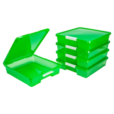 12x12 Classroom Student Project Box, Tint Green, Case of 5