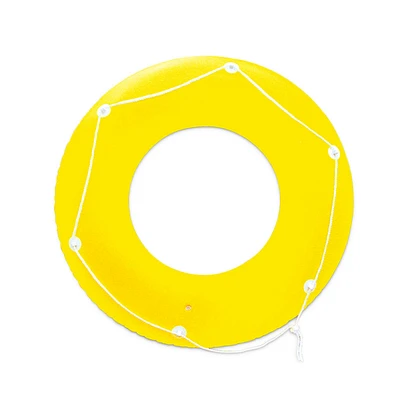 Swim Central Inflatable Neon Yellow Frost Swimming Pool Inner Tube with Perimeter Rope, 47-Inch