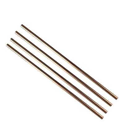 Wild Eye Set of 4 Handcrafted Antique Copper Stainless Steel Re-usable Drinking Straws 8.5"